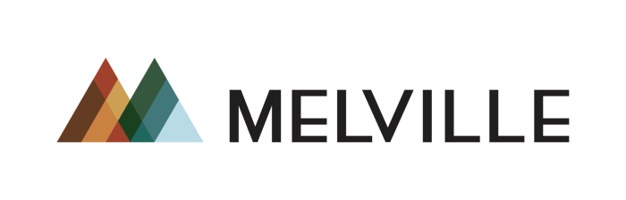 melville logo with the word melville on it at The Melville