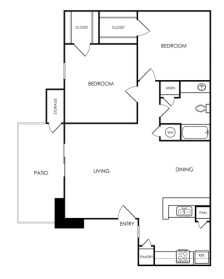 floor plan photo of the park at westchase in houston, tx at The Melville